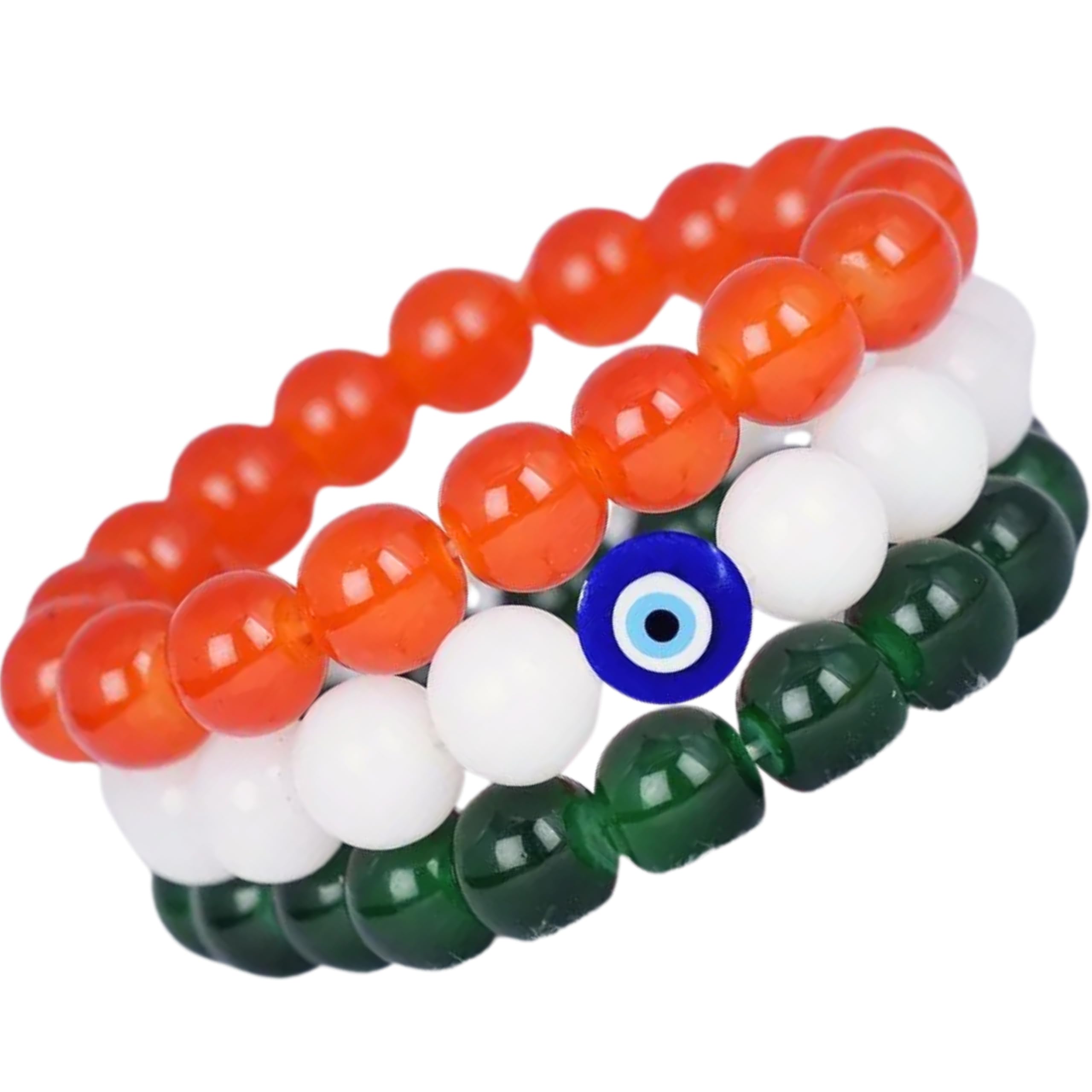 SNOWY SHOP 3 Pcs Tiranga Indian Flag Bracelet for Girls & Women – Tricolour Independence Day Hand Accessory | Stylish Patriotic Jewellery for 15 August & Republic Day Celebrations-image-18