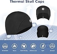 Vista 4 de Lightweight Thermal Skull Cap Ears Warm Cycling Helmet Liner Winter Running Beanie Hats Sweat Wicking