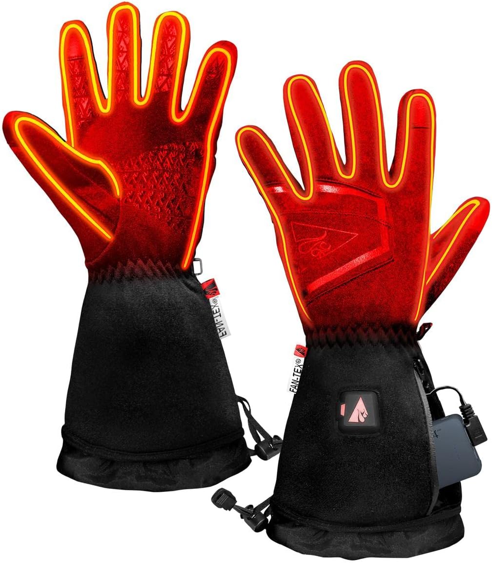 ActionHeat Men's 5V Battery Heated Snow Gloves