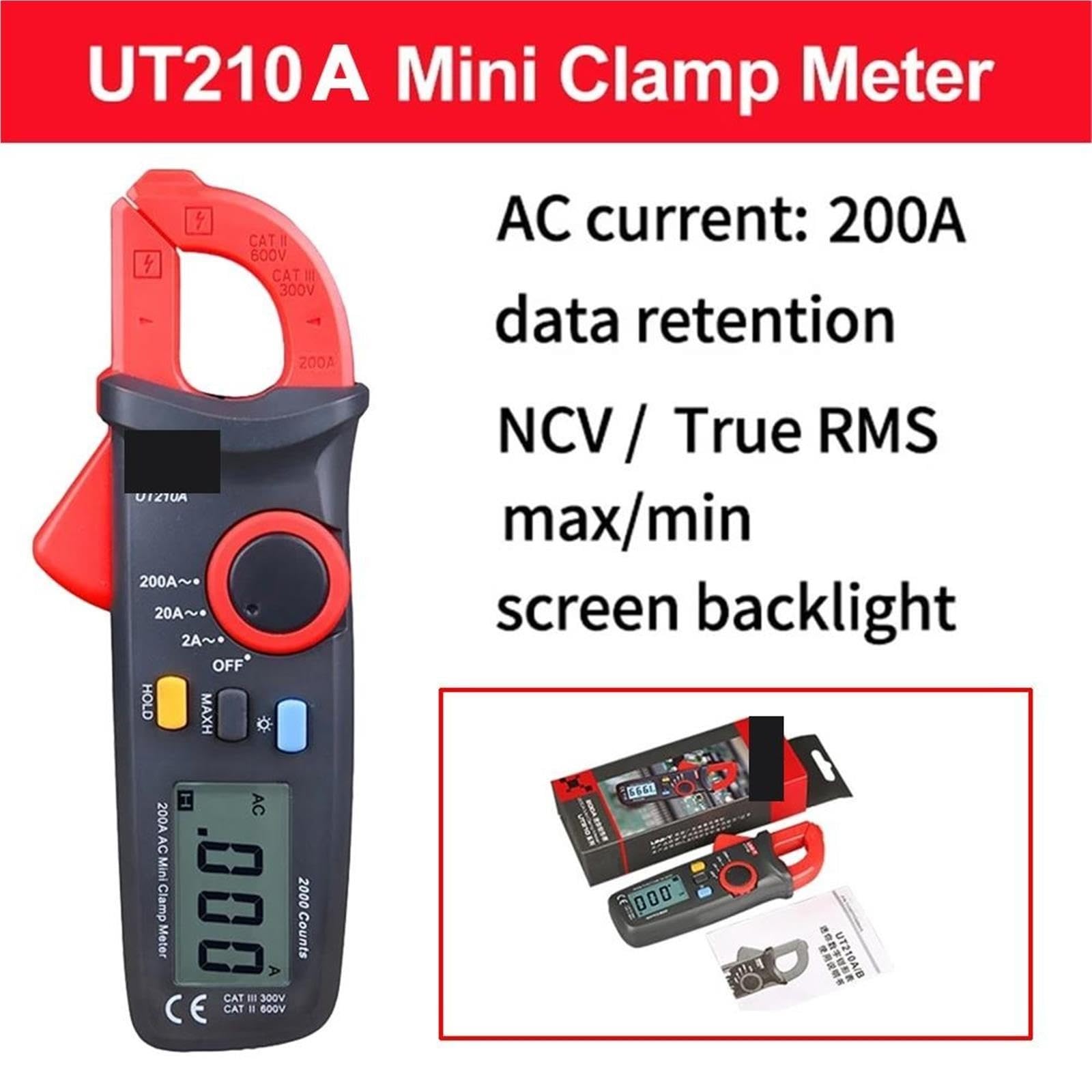 UT210E UT210D UT210 C/B/A Mini hak do miernika cęgowego Łatwe do odczytania