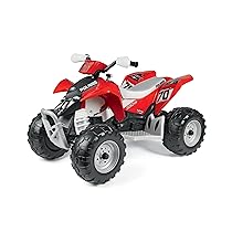PEG Polaris Outlaw 330W Quad Elettrico Cavalcabile per Bambini dai 3 Anni, Veicolo Elettrico con Batteria Ricaricabile da 12V, Cruscotto Multifunzione, Musica, Luci e Suoni