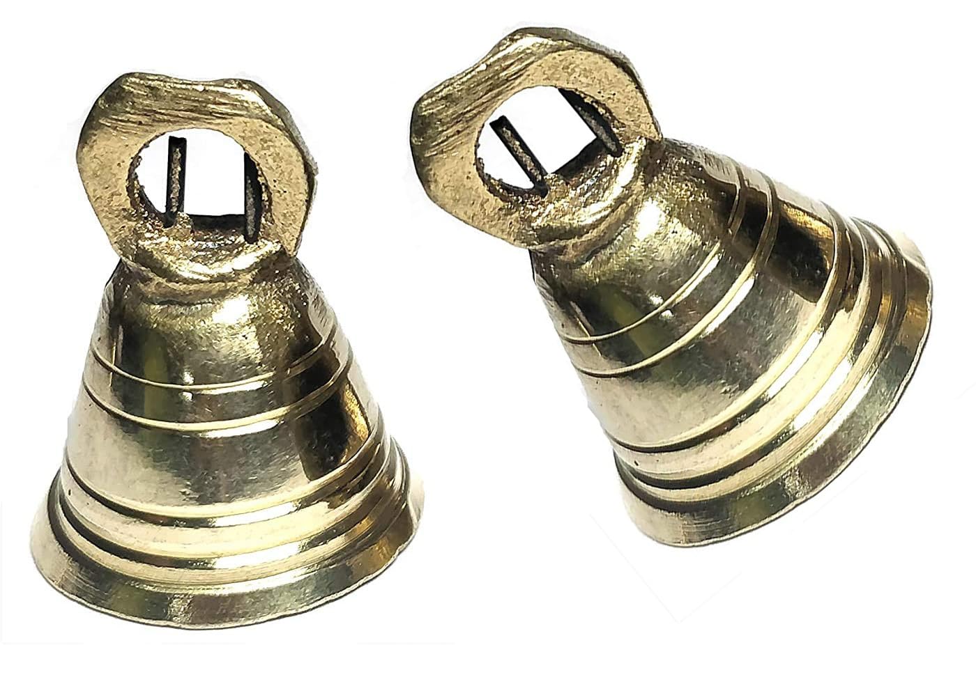 Lote de 20 campanas de latón de 1.15 pulgadas de alto, estilo vintage, artesanía, camello, oveja, caballo