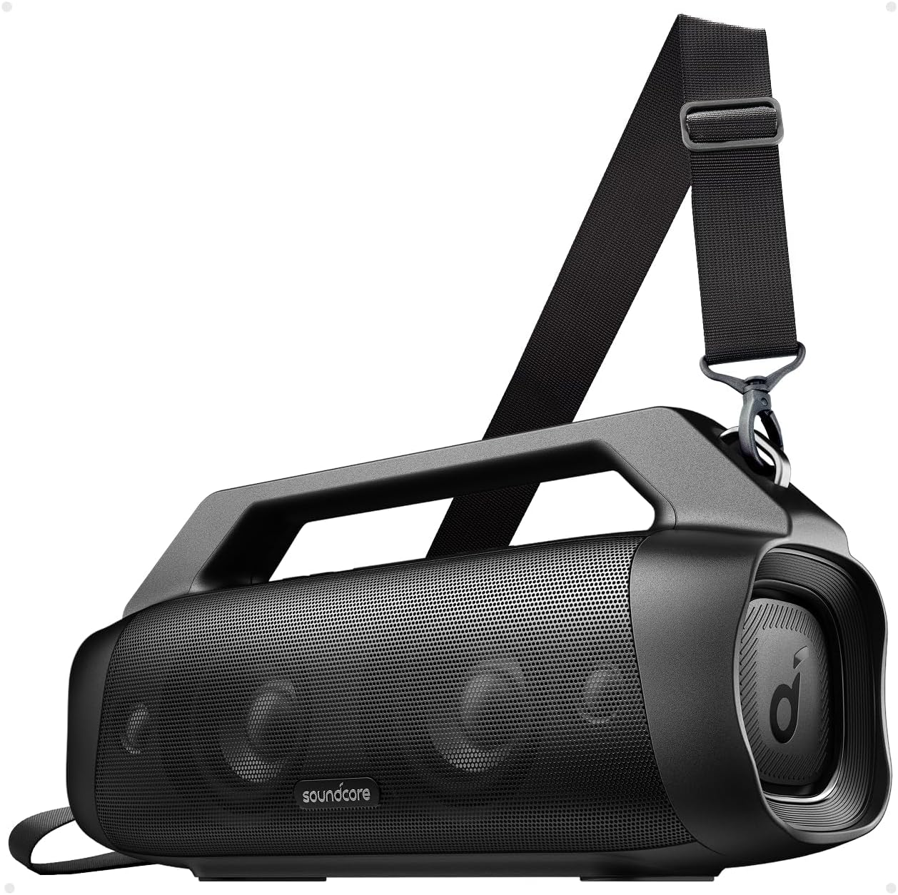 Soundcore Motion Boom Plus od Anker to przenośny głośnik Bluetooth 80 W z wodoodpornością i pyłoszczelnością IP67