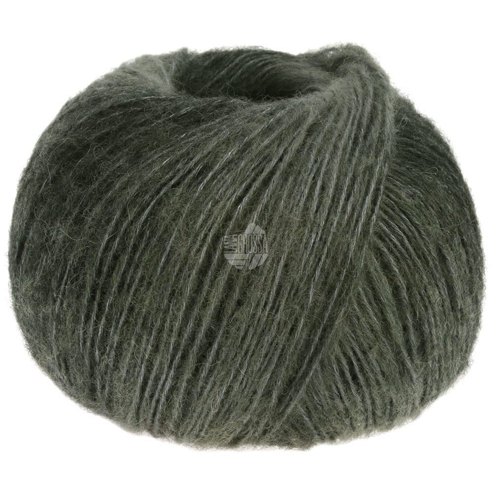 Lana Grossa Duetto Puno Garn 108 Gris Vert/Vert Noir