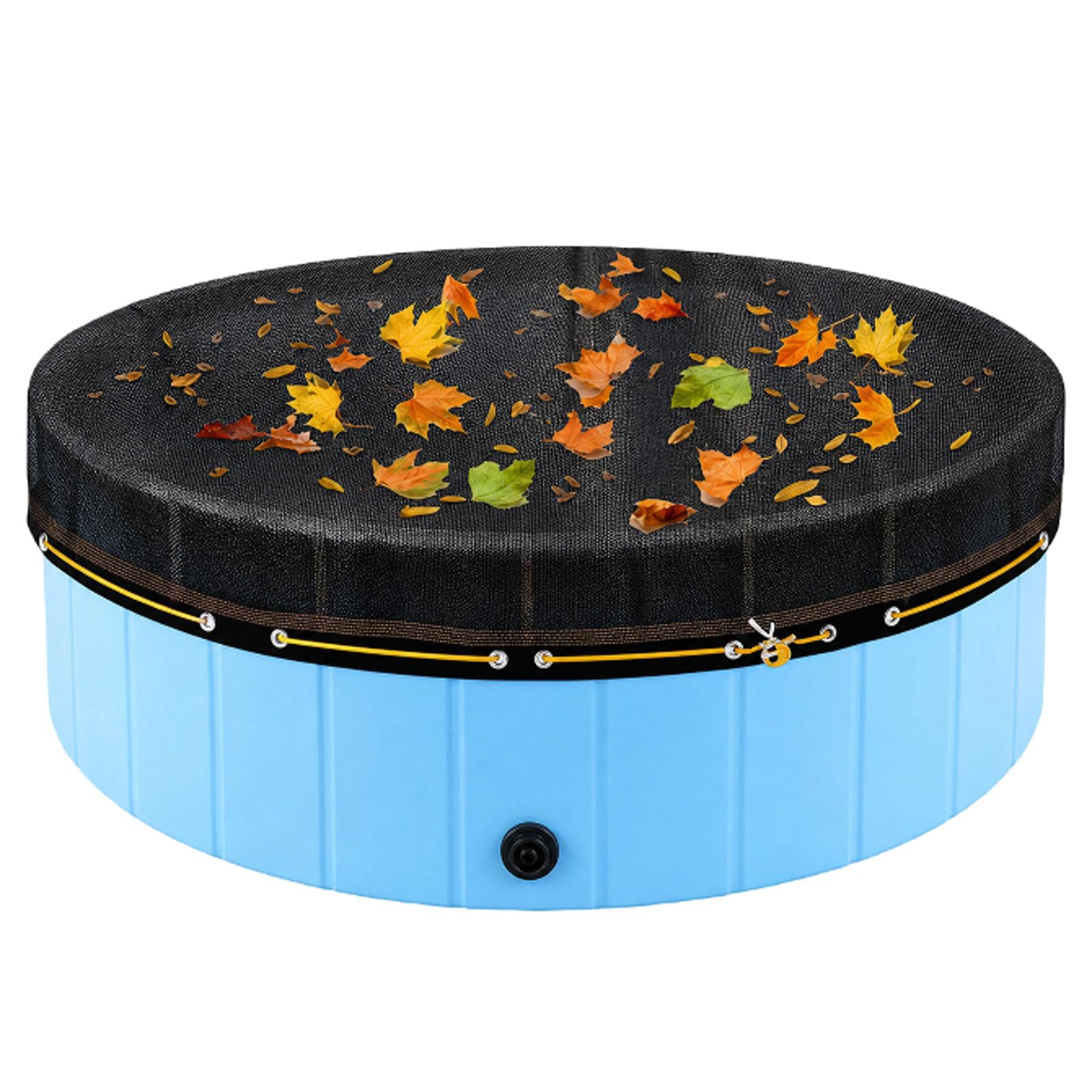 Cubierta de Piscina Redonda,Cubierta para Piscina Exterior Plegable,Cobertor de Invierno Redond Paras Piscinas,Protección UV,Impermeable,para jardín al Aire Libre