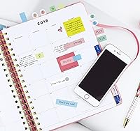 Vista 4 de 1200 piezas de pestañas de índice, marcadores adhesivos transparentes con flechas, pestañas de banderas de índice de plástico, notas adhesivas