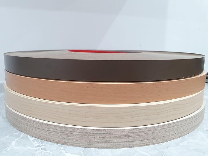 Smart Simple 22mm Wooden Edging Strips, Veneer Tape – 10m Roll - Will Cover the Edge of a ...