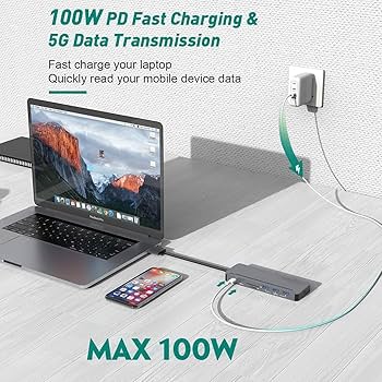 Amazon | MacBook Proドッキングステーションデュアルモニター