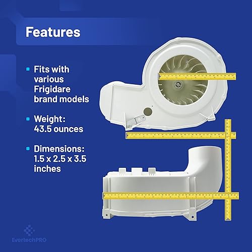 Miniatura 4 de 131775600 Conjunto de carcasa del ventilador para Frigidair Kenmore 131775610