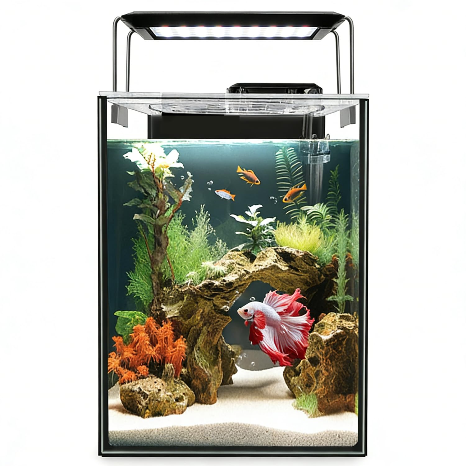 Aquarium IP131-BK 1,5 gallon anti fuite petit espace noir