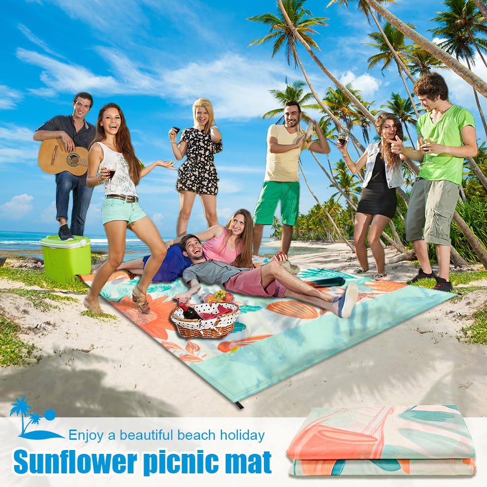 Stuoia Spiaggia Antisabbia Impermeabile Coperta Picnic Campeggio Ultra Sottile Pieghevole Portatile 300x280CM