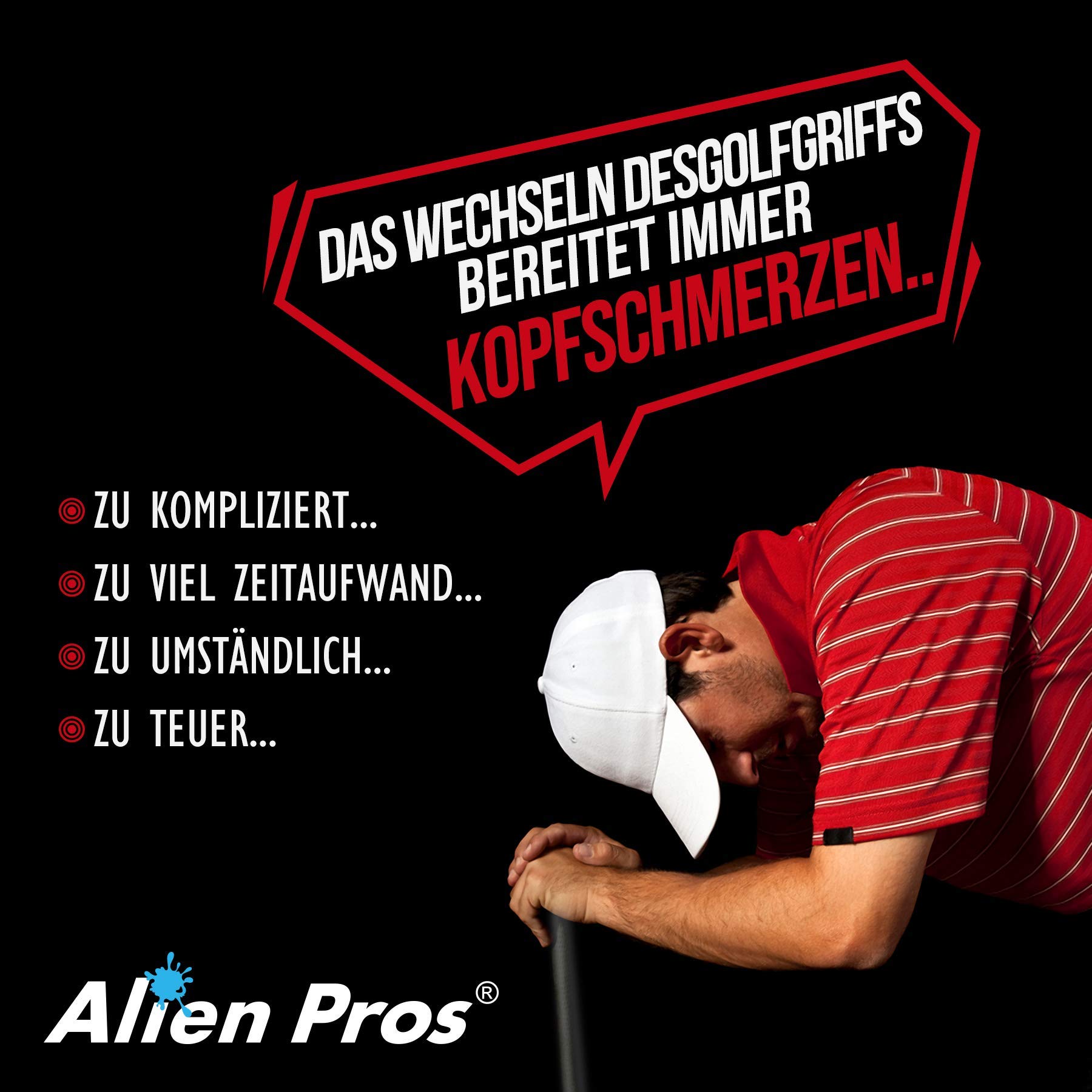 Alien Pros Golf Griffband - Innovative Grifflösung für Golfschläger - Genießen Sie EIN frisches, neues Griffgefühl in weniger als 1 Minute