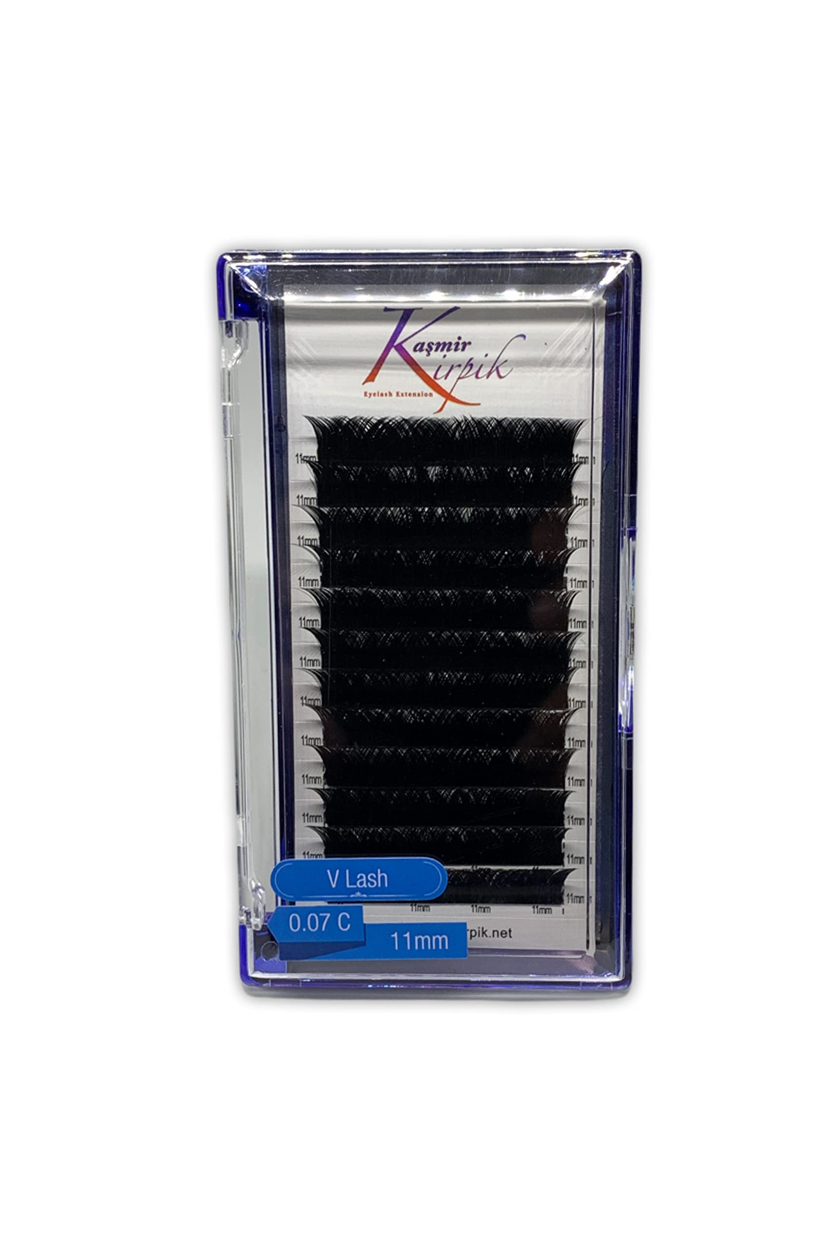 Kaşmir Kirpik V 0.07 mm C kıvrım 11 numara tek boy kutu