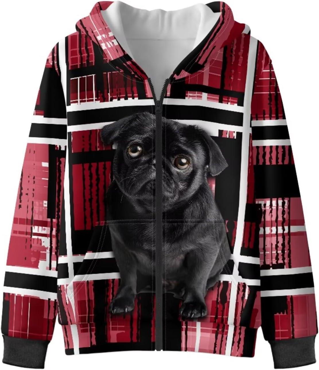 Boys' Sweatshirt Zip-Up Hooded Hoodie Soft Long Sleeve Fleece-lined Cardigan Sweatshirts 6-13 Years