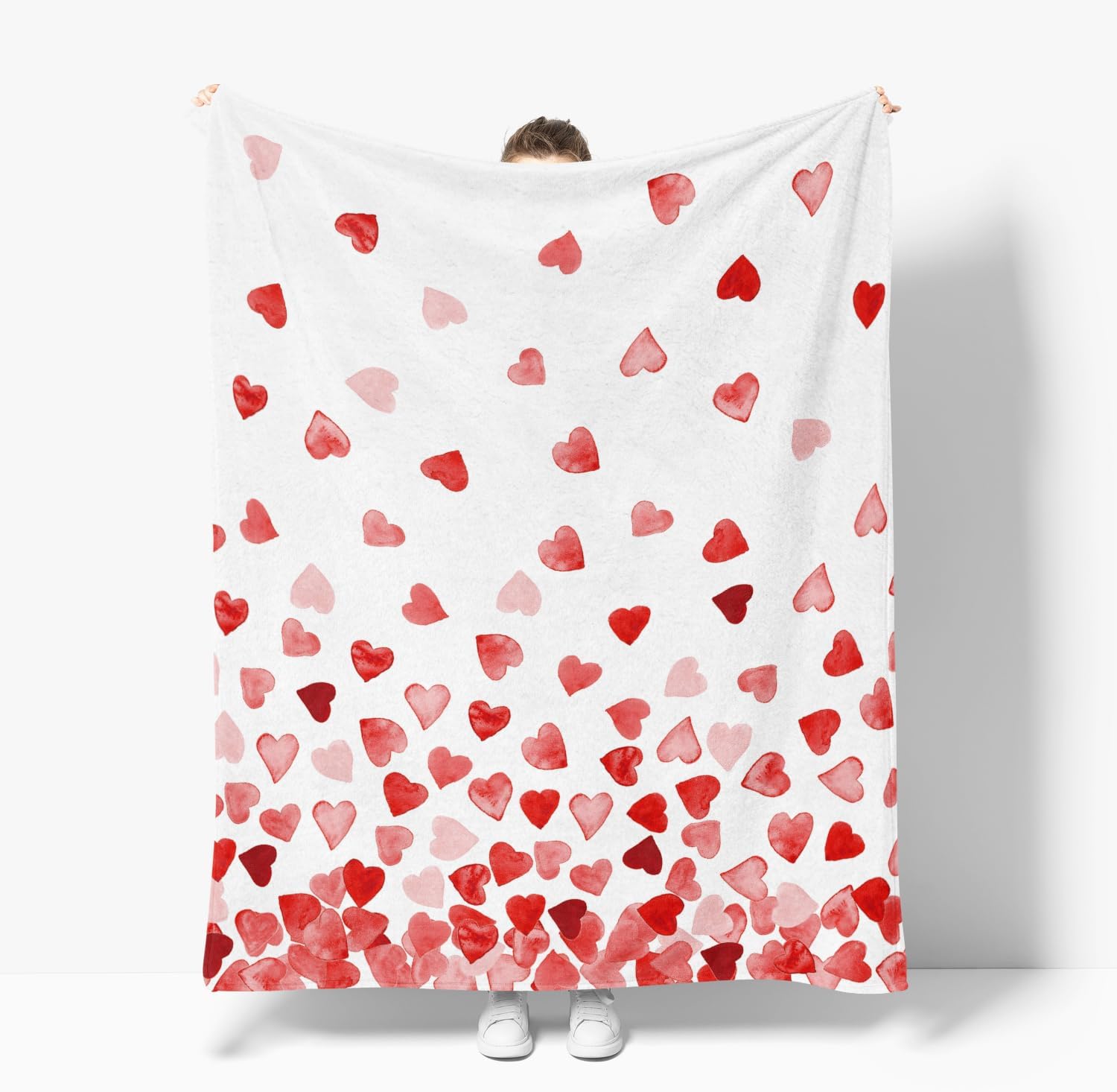 Horaldaily Valentine Flannel Blanket Throw, Red Love Hearts Soft Fuzzy Plush Cozy Fleece Blankets for Couch Sofa Bed Lounging, Ideal Gifts for Kids Adults Wife Self, 50x60 - Image 7