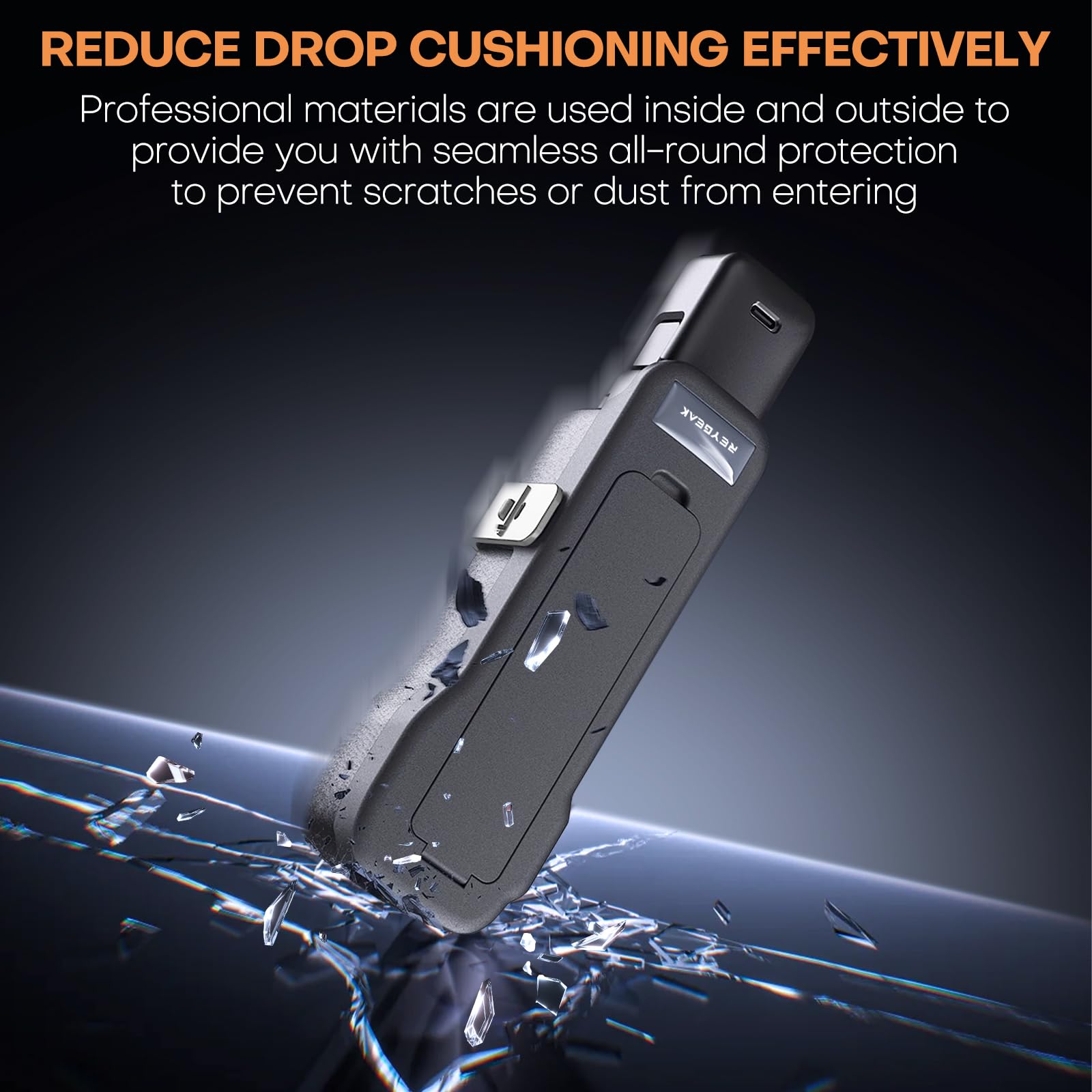 REYGEAK Pocket 3 Custodia protettiva per obiettivo, design speciale, protezione completa per DJI Pocket 3 accessori, si possono registrare quattro filtri contemporaneamente. Corda regalo a mano