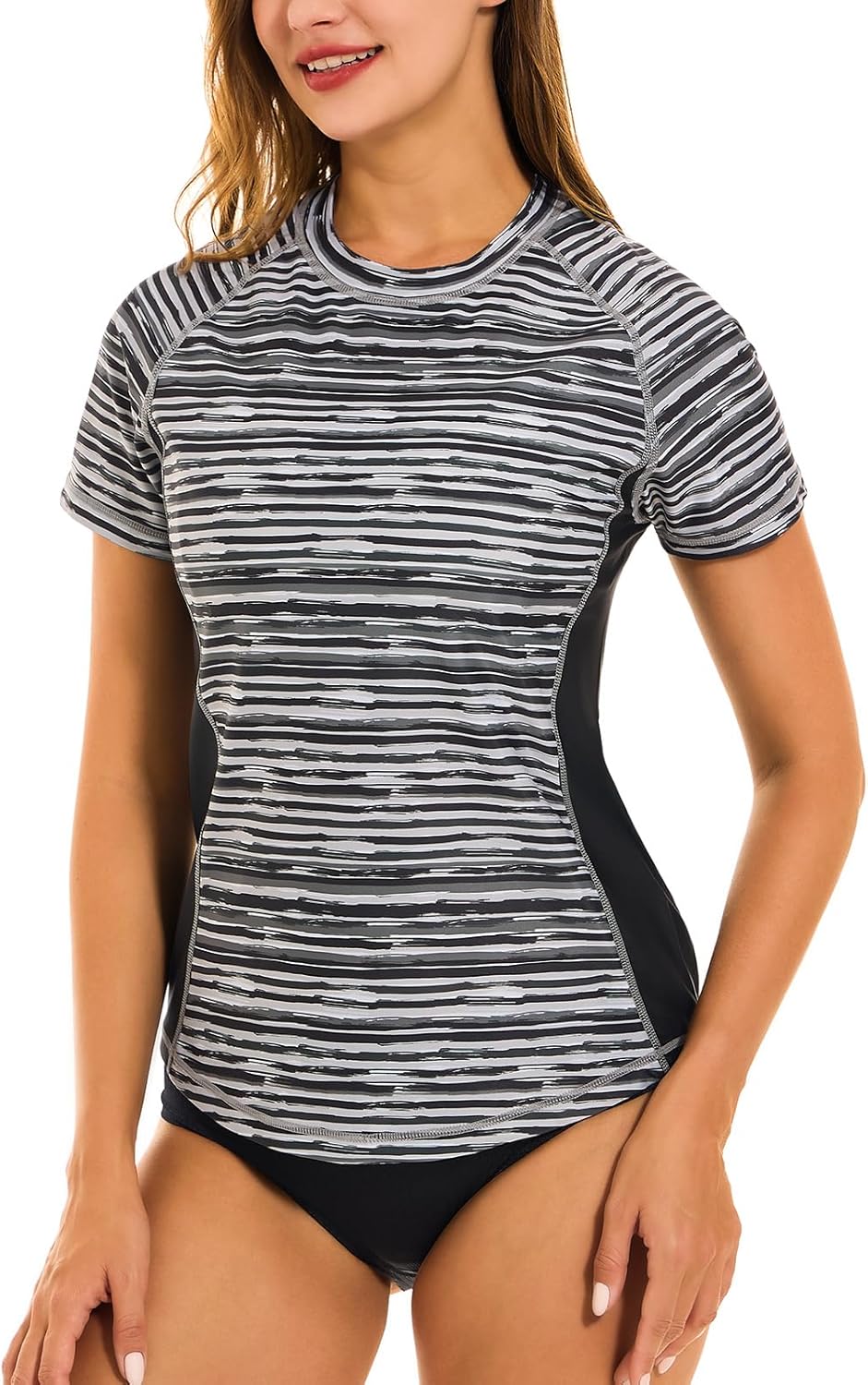 HODOSPORTS Women's UPF 50+ Rash Guard Sun Protection Swim Shirt Quick Dry Swimsuit Lightweight Short Sleeve - Image 7