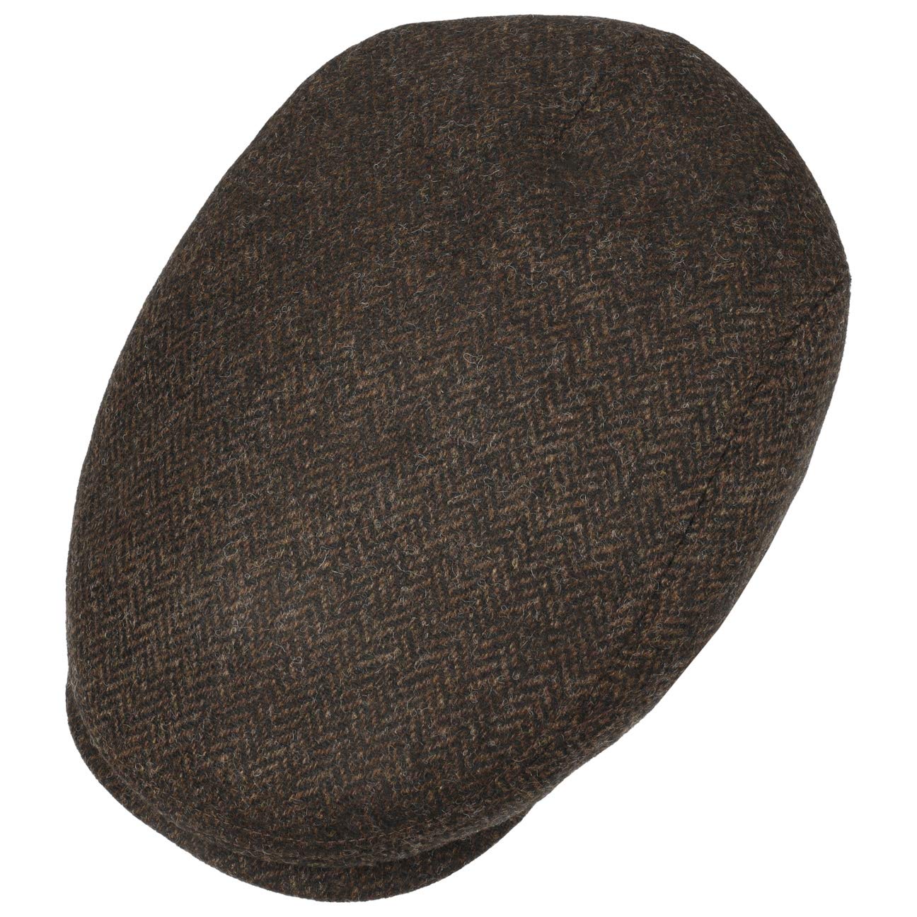 LIERYS Crimson Wool Herringbone Flatcap Schirmmütze Fischgrat Herren Herbst Winter