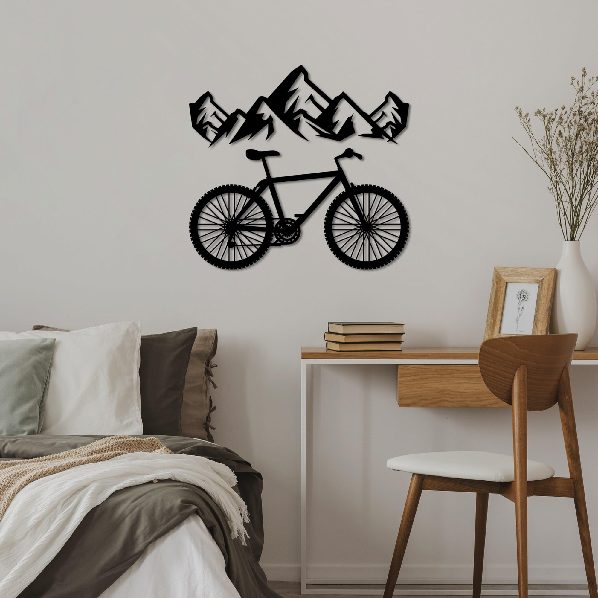 Stylish Black Decorative Metal Wall Accessory, 70 x 26 cm & 70 x 38 cm, 100% Metal, 1.5 mm Thick, Easy Wall Mounting, Perfect for Home Decor