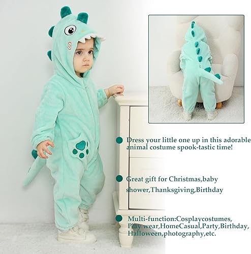 Miniatura 48 de TONWHAR Disfraz unisex de Halloween de animales para bebé y niño pequeño para otoño e invierno