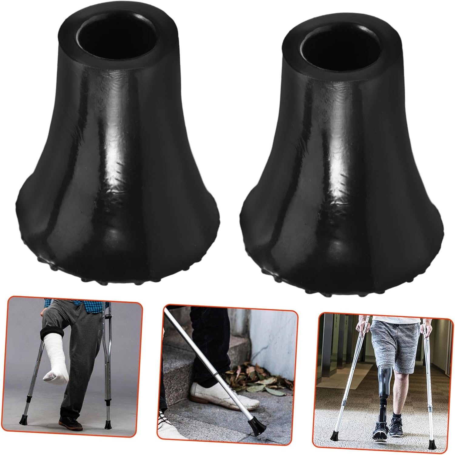 16pcs Non- Cane Tips for Walking Sticks and Crutches Foot Pads for Enhanced Stability Compatible Standard and Folding Canes