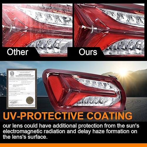 Miniatura 4 de G-PLUS Lámpara de luz trasera LED compatible con Chevy Malibu 2019 2020 2021 2022 exterior derecha derecha lateral del pasajero, luces traseras,