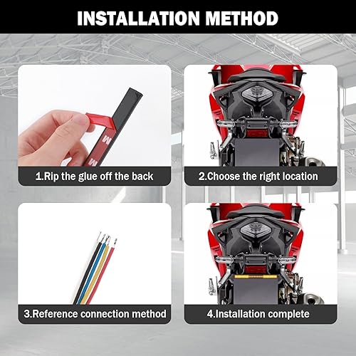 Miniatura 7 de Tira de luces LED para motocicleta, multien uno, luces traseras de freno para motocicleta, se adapta a la mayoría de scooters todoterreno, tiras LED