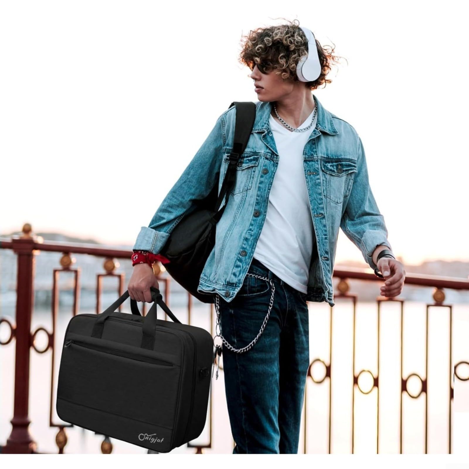 Sac de rangement professionnel pour mixeur audio avec séparateurs réglables et rembourrage épais pour équipement d'enregistrement de podcast RODECaster Pro 2 GOXLR Noir en polyester