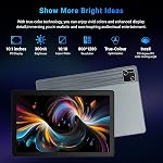 Jeazans Comprimé,10.1" Android 15 Comprimé Octa-core 30GB+128GB double caméra 1280x800 IPS HD écran tactile 6200mAh Wi-Fi 6,BT 5.4 GMS 30GB(6+24) RAM 128GB ROM Appui 1TB Extension des caméras 5MP+8MP