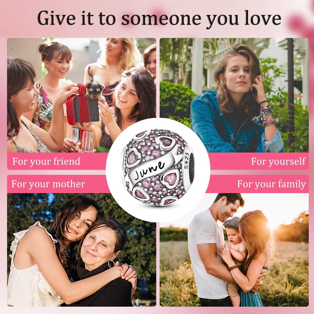 MULA Birthstone Charms 925 Sterling Silver for Bracelets and Necklaces - Dangle Pendants Beads With 5A Cubic Zirconia - Happy Birthday Mothers Day Jewelry - Image 7