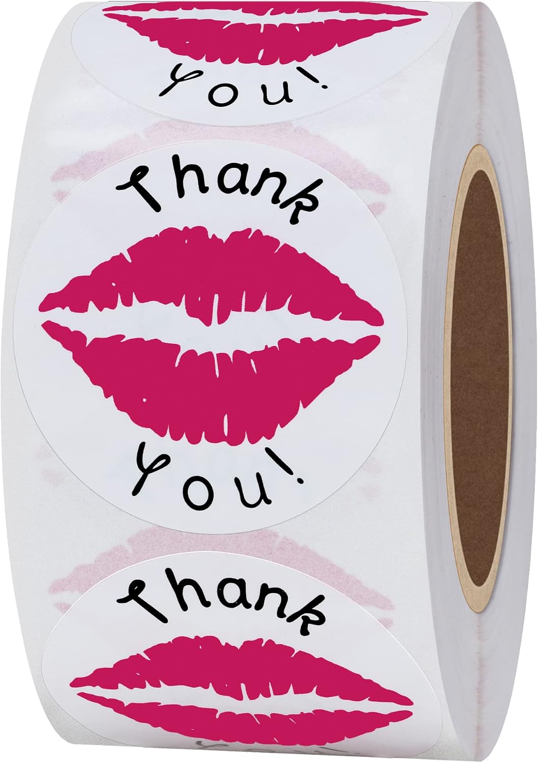 Hybsk Thank You Pink Kissing Lips Envelope Seals Stickers Total 300 Per Roll