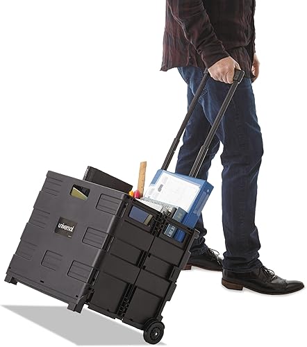 Miniatura 4 de Universal Caja de almacenamiento móvil plegable, 18 14 "x 15 "x18 14" a 39 38", negro (14110)