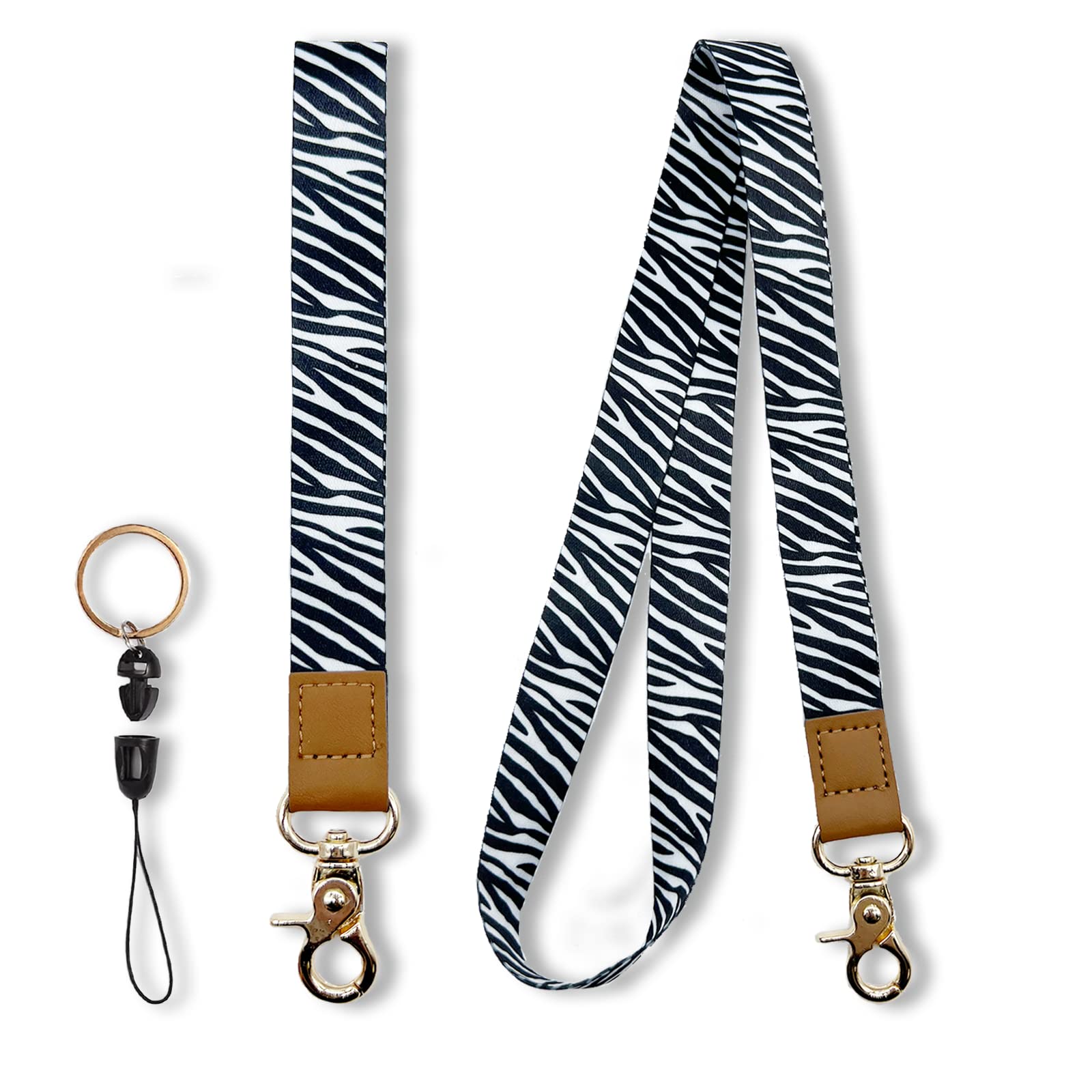 PAKASEBOXES Wrist Lanyard Strap for Keys, Neck Lanyard for ID Badge, Wristlet Keychain with Key Ring for Teacher, Women, Men