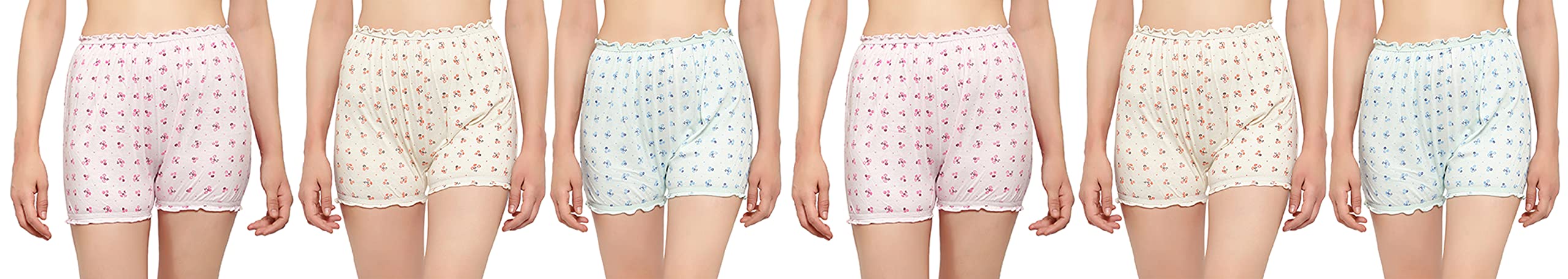 blazon Women's Cotton Hoisery Bloomers Floral Print Combo (Pack of 6) (Availabe Sizes: XS, S, M, L, XL, XXL, 3XL, 4XL, 5XL)-picture-26