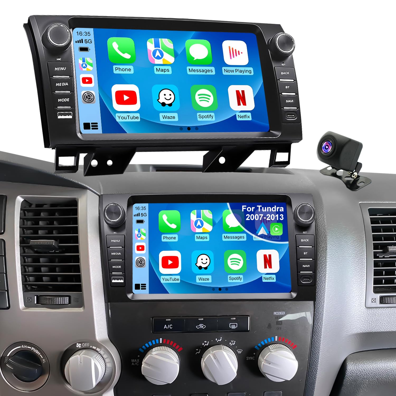 9 Inch Upgrade Car Radio for Toyota Tundra 2007-2013, Toyota Sequoia 2008-2015, Android 13 Touch Screen Head Unit Stereo, Wireless Carplay Android