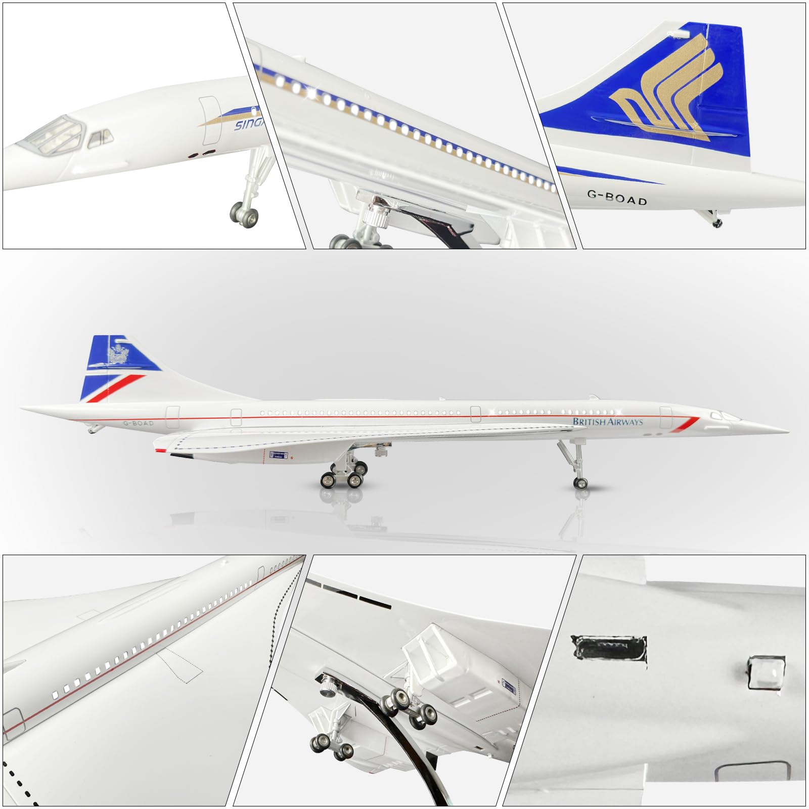 Amazon.co.jp: Bswath 大型モデル 飛行機 1:125 シンガポール航空