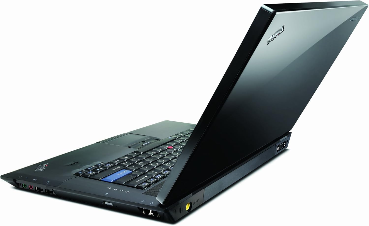 Side view of Lenovo ThinkPad SL410 showing various ports including power input