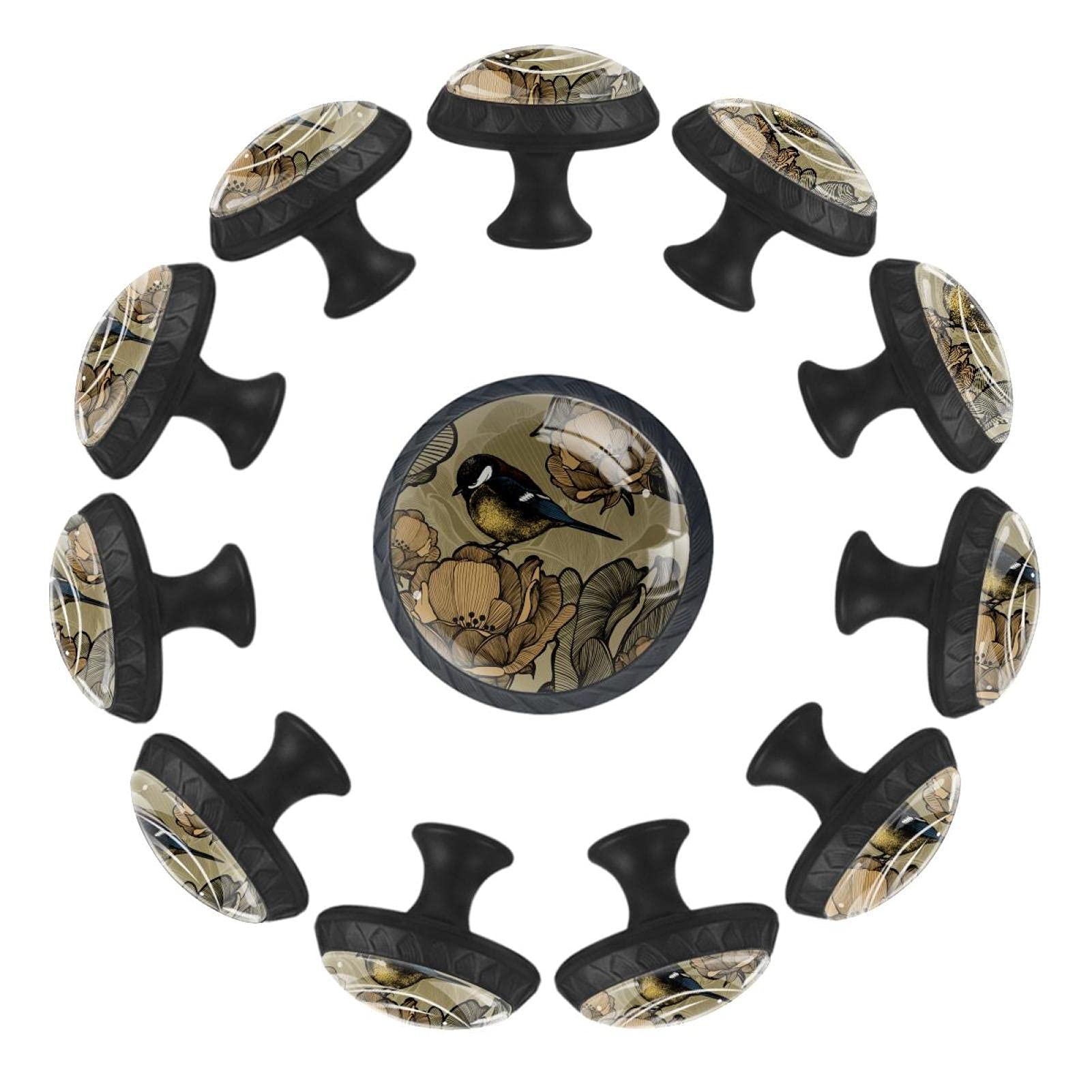 Boutons de meuble oiseau vintage de 35 mm pour décorer la commode de la salle de jeux enfant