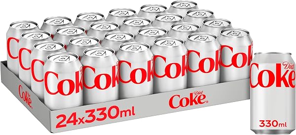 Diet Coke Can Cola, Tray 330 ml (Pack of 24) - 1