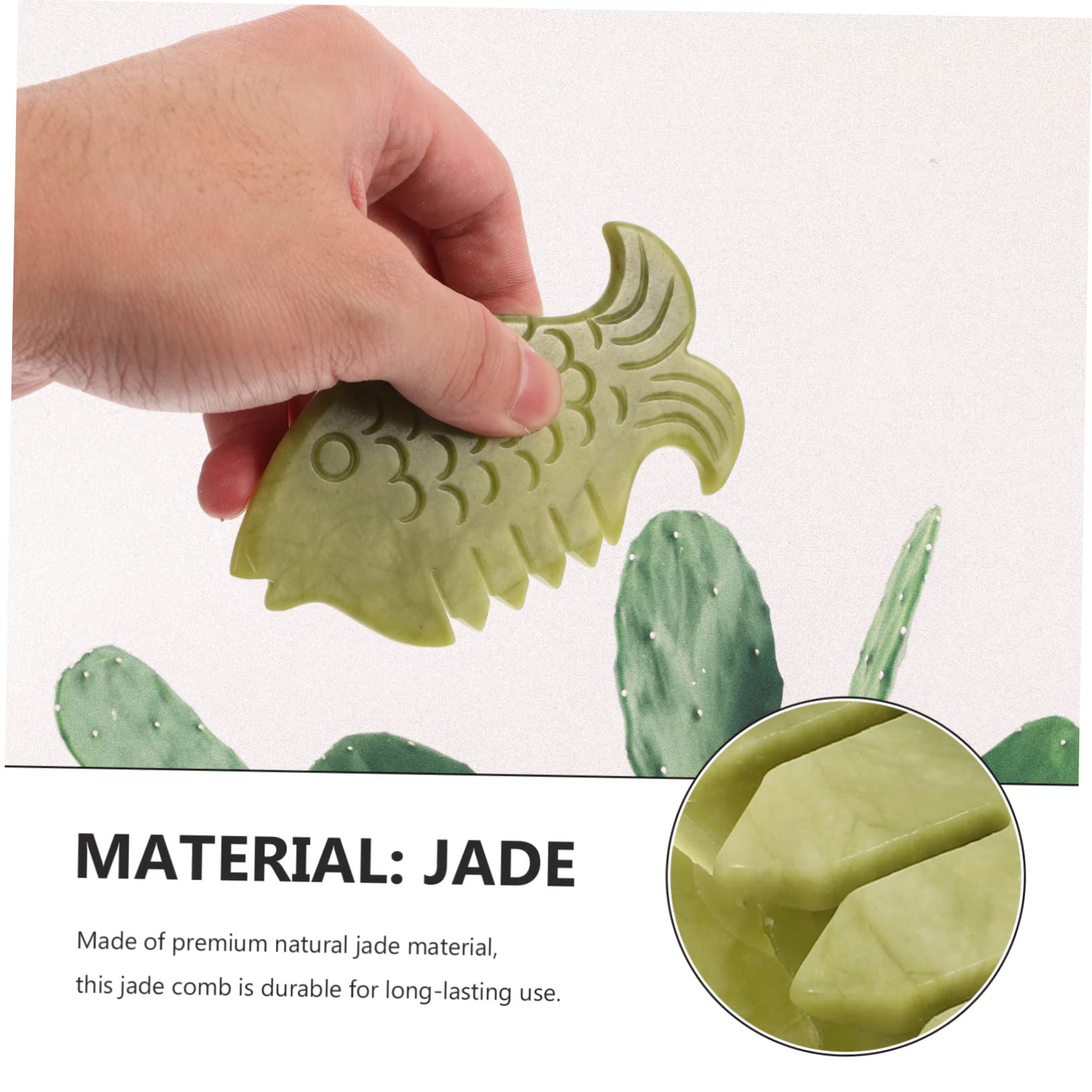 Healeved Faszienkamm 6 Stk Jade Kamm Guasha-massage-tools Massagekamm Für Den Kopf Guascha Guscha Horn-schabbrett Kopfhautmassagegeräte Für Grünes Haar Planke Iastm-tool Xiuyu Anti-falten Kratzstock