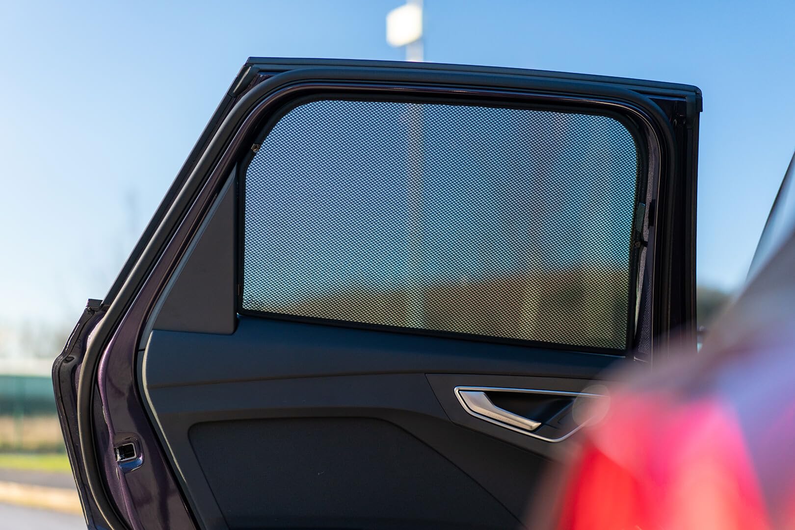CAR SHADES Set (Porte Laterali Posteriori) Compatibile con Audi Q4 (F4B) E-Tron 2021- excl. Sportback (2-Parti) Tendine Parasole su Misura