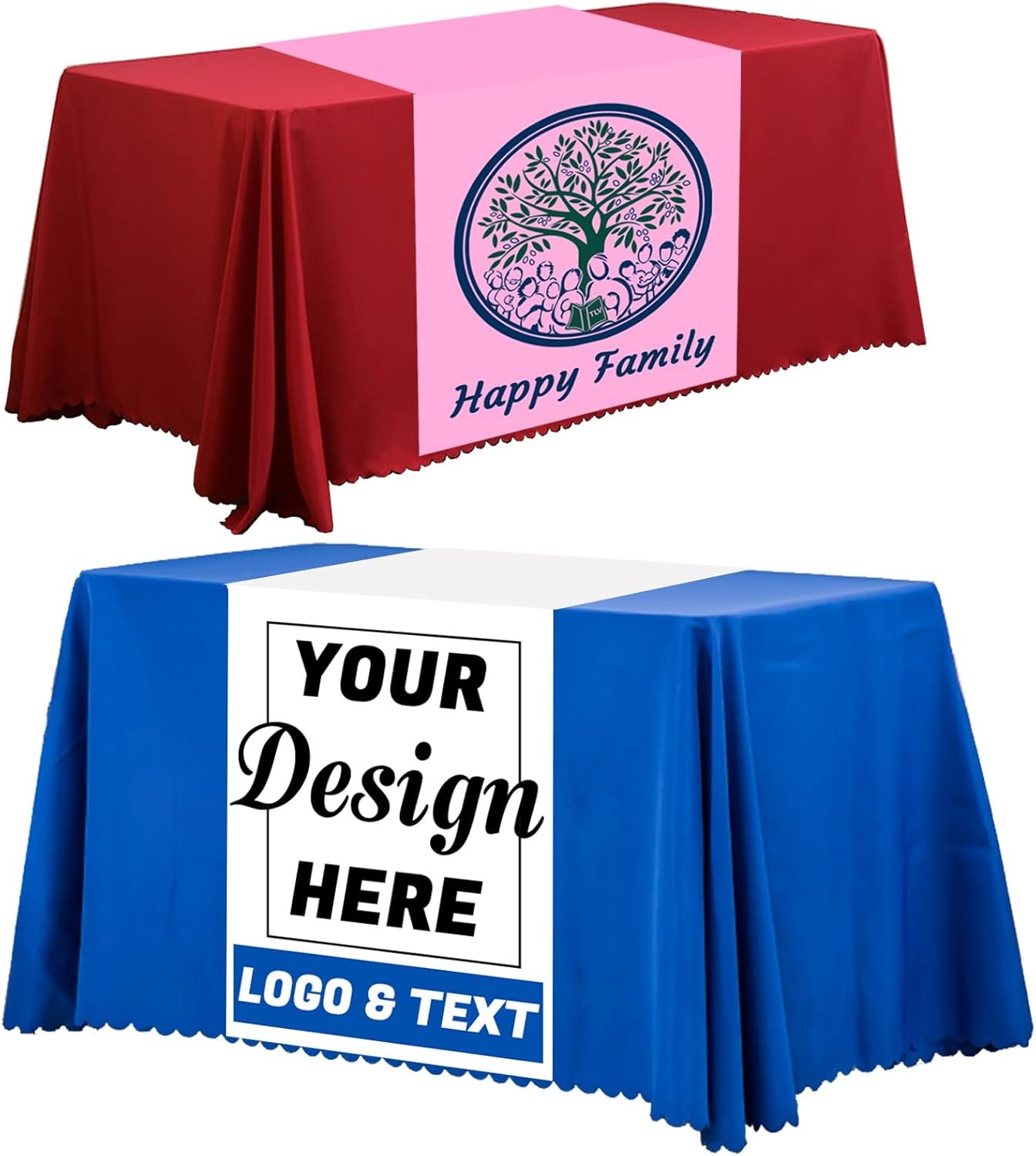 Custom Table Runner with Business Logo Up to 36"x72