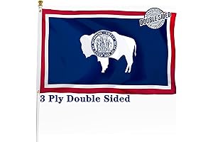 Double Sided Wyoming State Flag 3' x 5'