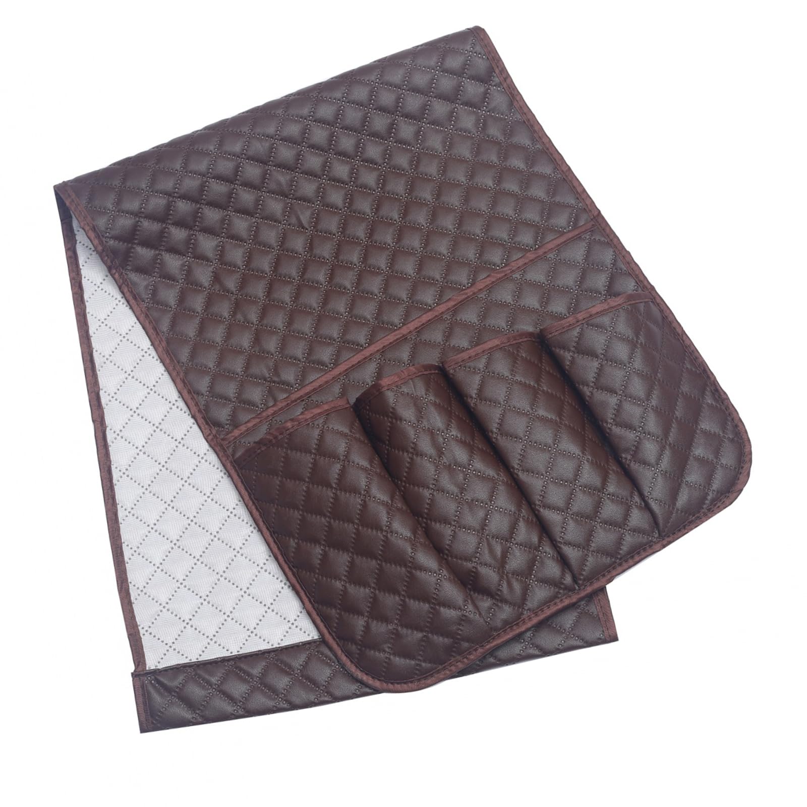 APGLSXY Multiple Functional PU Leather Sofa Side Storage Bag for Remote Control Accessories Firm Hold Large Capacity Sofa Armrest Storage