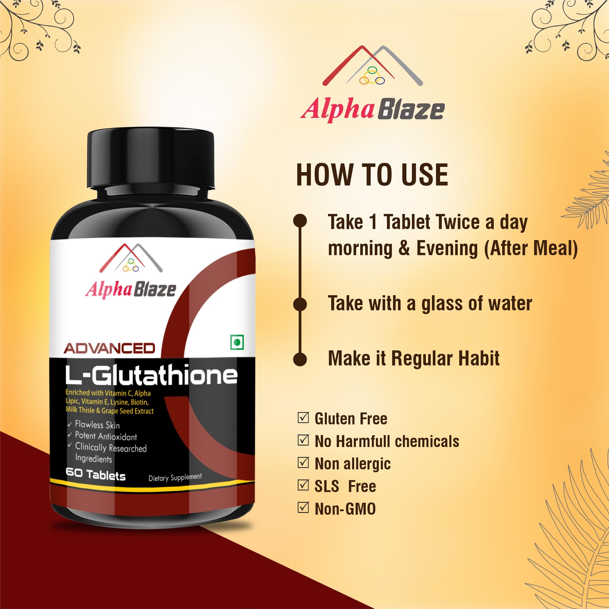 best glutathione supplements india 2024 AlphaBlaze L