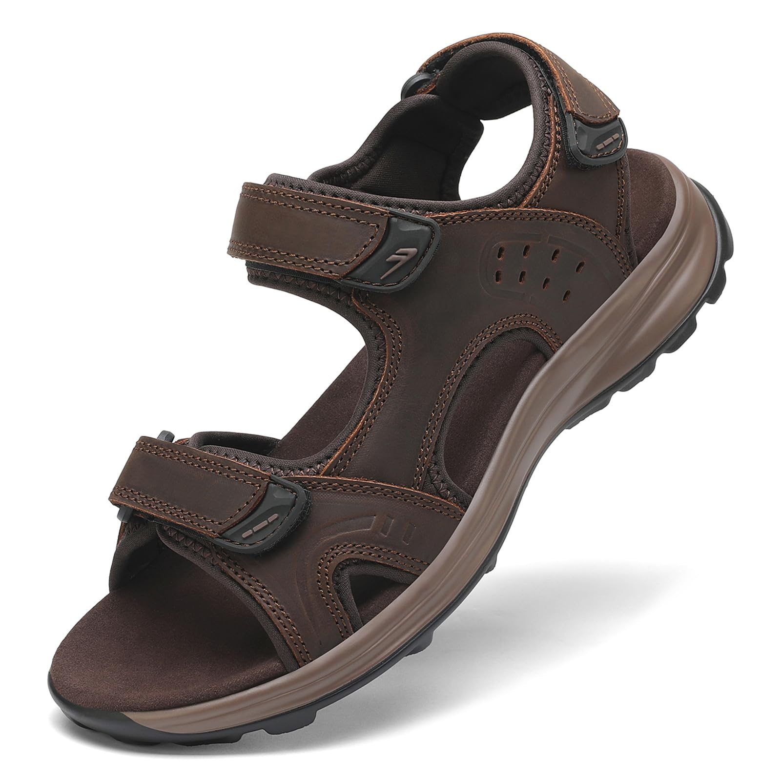 FLARUT Sandali da Uomo Scarpe da Trekking Estive Sport all'aperto in pelle Spiaggia Punta Aperta l'escursionismo Sportivi Casual