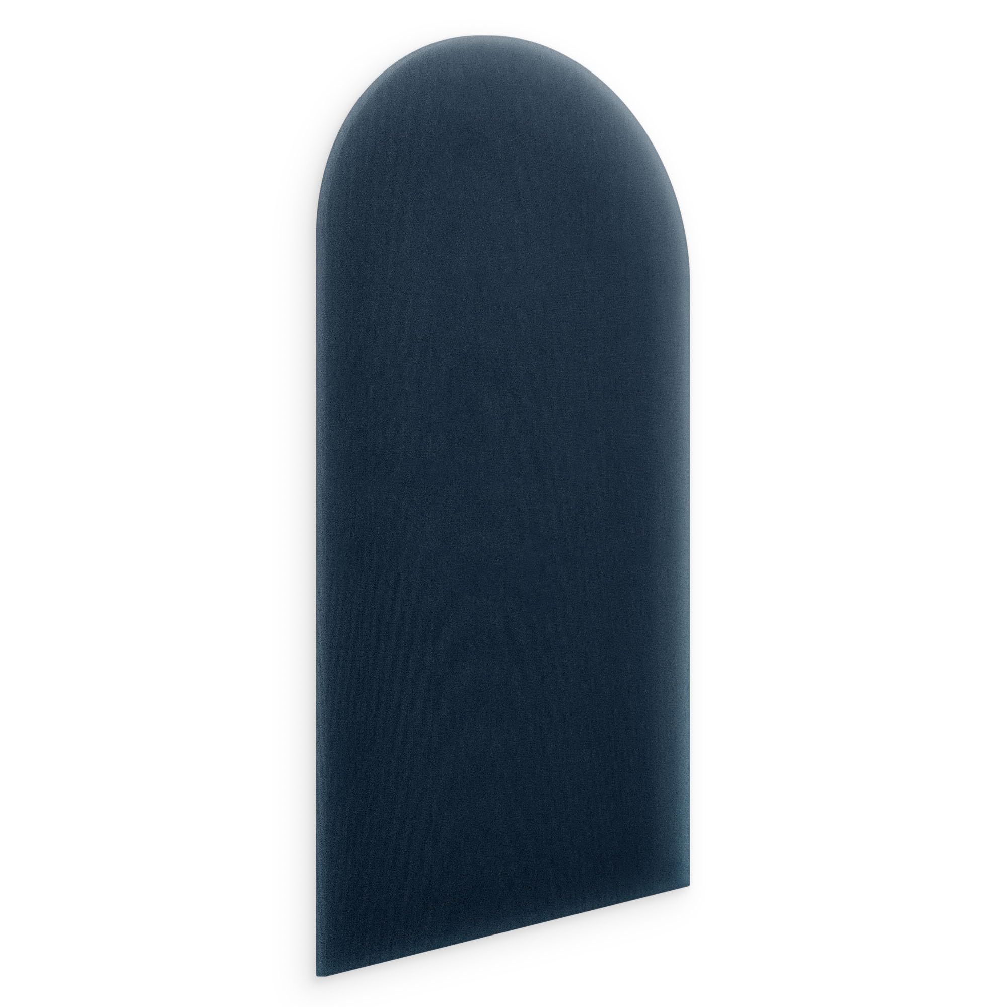 murando - Wall cushion as a headboard for a bed Oval Velvet Premium 80x30 cm - Padded wall panel wall decoration for bedroom living room children's room - navy