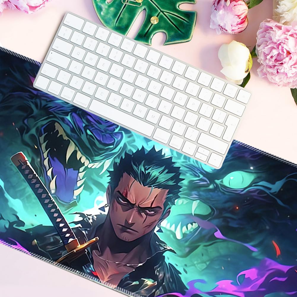 Tappetino Mouse XXL Grande Con Stampa Anime Zorro – 75% Gomma, 25% Poliestere – Base Antiscivolo, Impermeabile