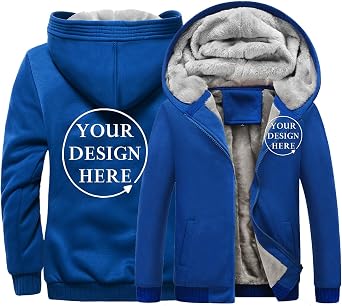 Custom Fleece Hoodies Jacket for Women Zip Up Personalized Sweatshirt Customized Logo Name Team Workwear