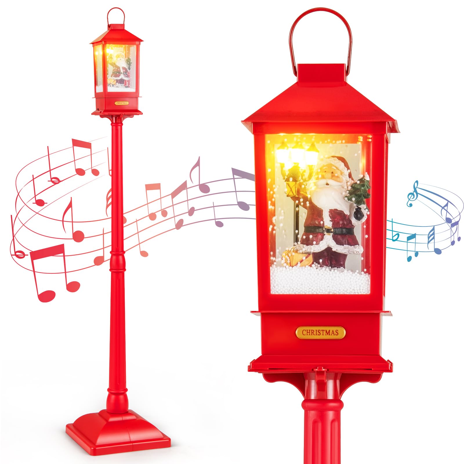 Amazon.com: Goplus 61 Inch Musical Christmas Street Lamp, Festive